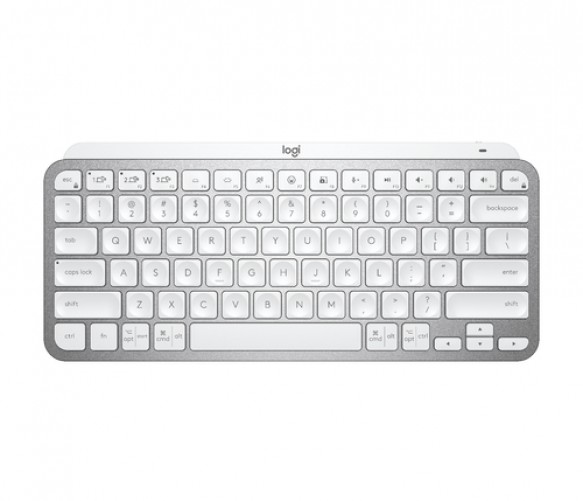 Teclado Logitech Mx Keys Mini, Inalambrico, Rf Wireless/bluetooth, Espanol, Blanco (920-010477)
