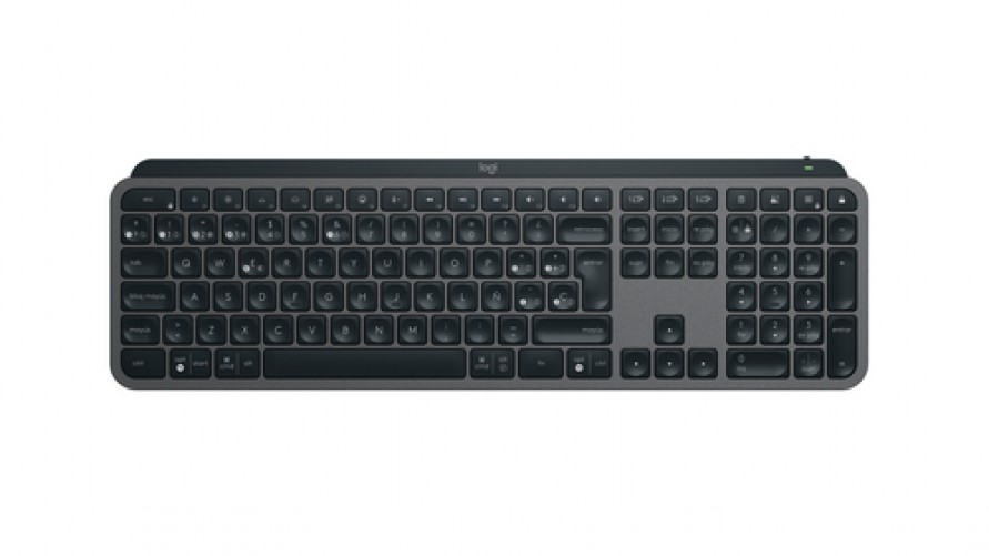 Teclado Logitech Mx Keys S Espanol, Inalambrico, Bluetooth, Interruptor de Llave de Tijera, LED, Grafito
