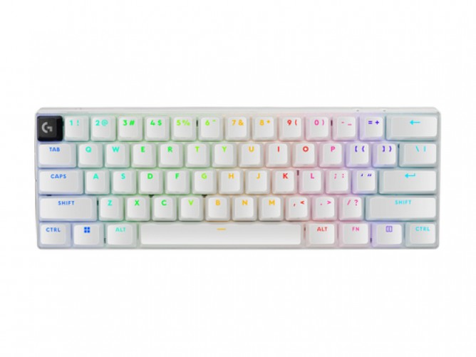 Teclado Logitech G Pro X 60 Inglés, Inalámbrico y Alámbrico, Rf Inalámbrico + Bluetooth, Interruptor Mecánico, LED RGB, Blanco