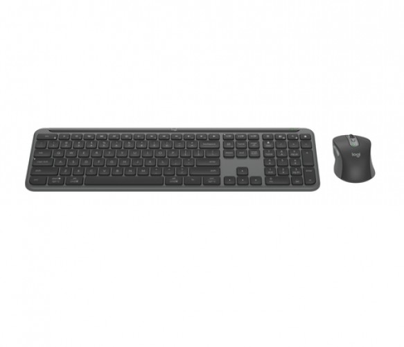 Kit Teclado y Mouse Logitech Signature Slim Combo MK950, Inalambrico, Bluetooth, USB, Color Negro
