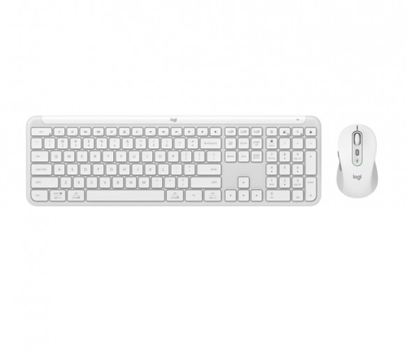 Kit Teclado y Mouse Logitech Signature Slim Combo MK950 Rf Inalambrico, USB, 4000 dpi, Blanco