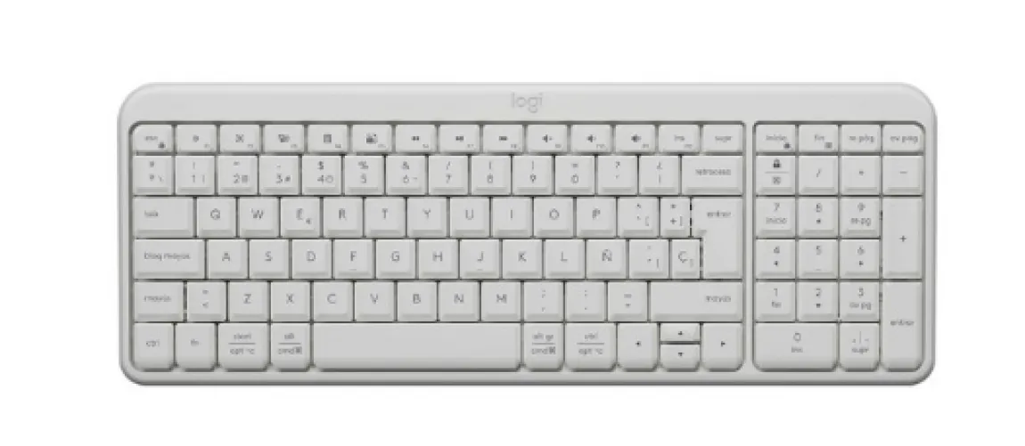 Teclado Logitech K250, Mecanico, Membrana, Inalambrico, Bluetooth, Blanco, Espanol