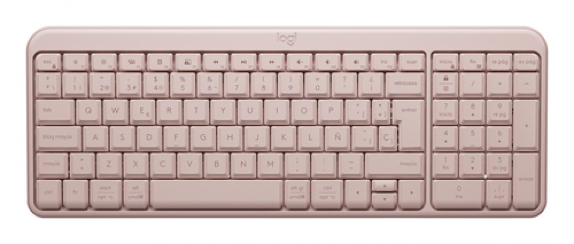 Teclado Logitech 920-013447 Espanol, Inalambrico, Bluetooth, Rosa