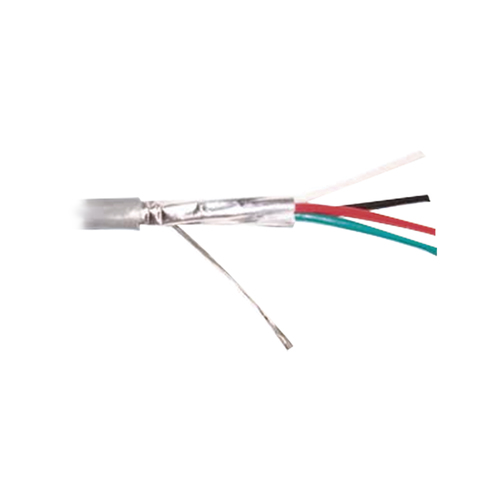 Caja de 305 Metros (1000 Pies) / 4 x 22 Awg / Blindado / Cmr, Color Gris. Aplicaciones en Sistemas de Audio, Alarmas y Control de Acceso.