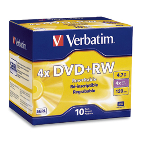 Dvd+rw Verbatim 4x 4.7 GB 10PK Slim Case