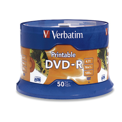 DVD-r Verbatim 4.7GB 16x Blanco Imprimible C/50