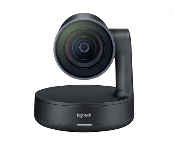 Video Conferencia Logitech 960-001217 Sistema de Video Conferencia de Grupo, 4K Ultra HD, 4 Micrófonos, Negro