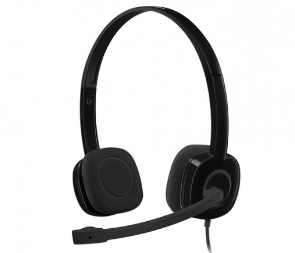 Diadema Logitech H151 Stereo con Microfono 3.5mm, Negro