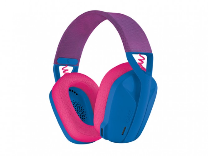 Diadema Inalambrica Logitech G435, 20-20000 Hz, Bluetooth, Color Lila/azul, 18 Horas de Bateria, Cojinetes, (981-001061)