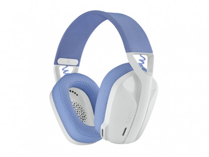 Diadema Inalambrica Logitech G435, 20-20000 Hz, Bluetooth, Color Blanco/azul, 18 Horas de Bateria, Cojinetes, (981-001073)