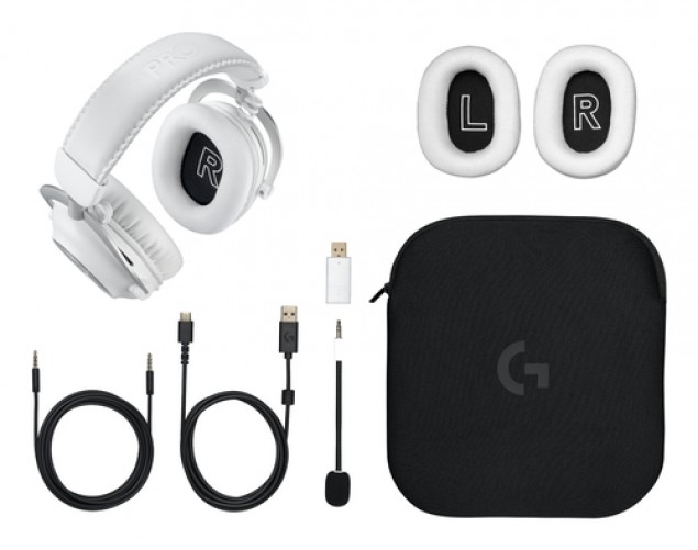 Audífonos Logitech G Pro X 2 Lightspeed Headset Diadema, Inalámbrico, 3.5 mm, Bluetooth, Blanco
