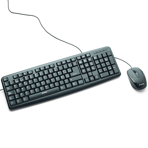 Teclado y Mouse Verbatim Bravo, Color Negro, USB