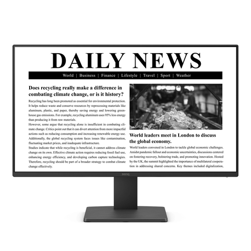 Monitor Benq GW2491 LED, 23.8", Full HD, IPS, 100 Hz, 5 ms, Negro