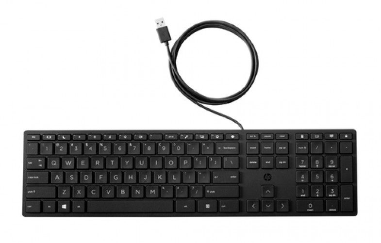 Teclado HP 320K, Alambrico, USB, Negro