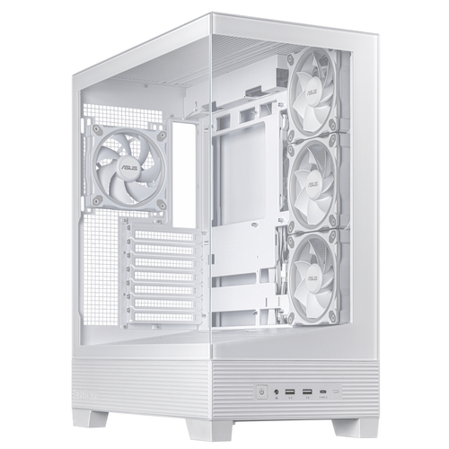 Gabinete Asus A31 Plus Tg Argb White Midi Tower, PSU No, Vent. 1x 120 mm, Blanco