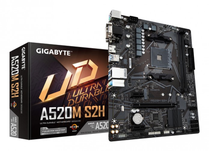Tarjeta Madre Gigabyte A520M S2H, AMD AM4, Micro ATX, 2XDDR4, 2xpcie 3.0X16