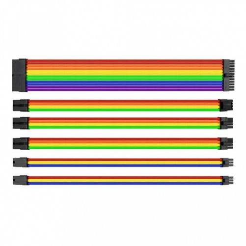 Cables Thermaltake para Fuente de Poder, ATX/EPS/8-PIN PCI-E/6-PIN PCI-e, Multicolor Arcoiris