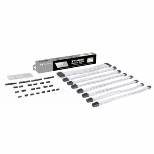 Cables Thermaltake para Fuente ATX, Eps, 24 Pin, 4+4eps, 8PIN PCI-e, 6PIN PCI-e, Blanco