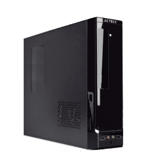 Gabinete Slim Acteck Atom GS240 Mini-tower, Micro ATX, Mini-itx, Fuente 450W, Negro