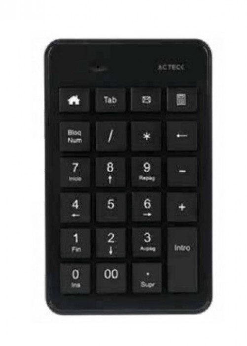 Teclado Numerico Acteck Inspire TI450 Inalambrico, Bluetooth, Negro