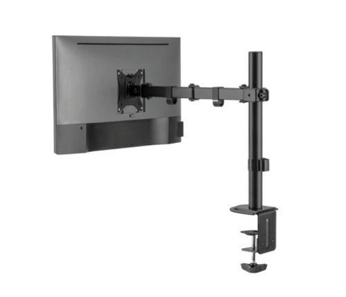 Soporte Acteck Enforce Zone SM450 / para Monitor - Television / Fijacion a Escritorio por Prensa Mecanica / Atornillado / VESA / Max 9 kg / Rotacion 180 / Inclinacion / Metal / Negro / AC-934596
