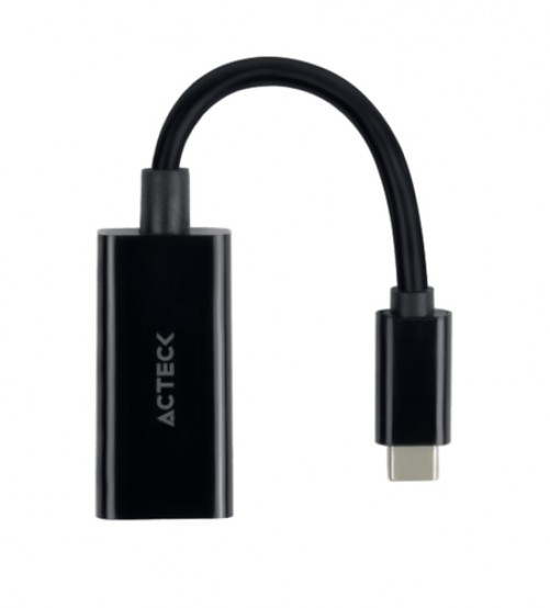 Adaptador Acteck Shif Plus AD420 de USB-C a Display Port, Resolucion 4K a 30 Hz, Cable 10 cm, AC-934718