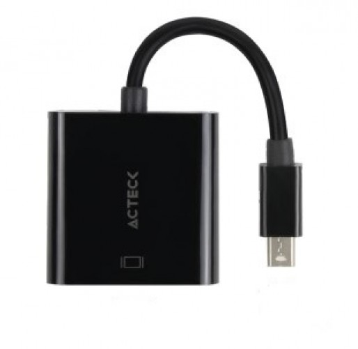 Adaptador Acteck Mini Displayport a HDMI, 20cm, Negro