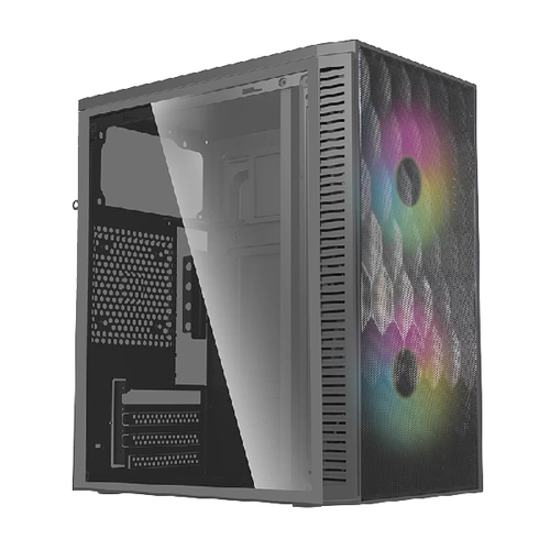 Gabinete Acteck Fuji GC47, Panel Lateral, Frontal Malla, 500W, 2x Ventiladores RGB, Negro