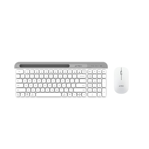 Kit de Teclado y Mouse Acteck Creator Virtuos Silk MK720, Inalambrico, Bluetooth, Blanco