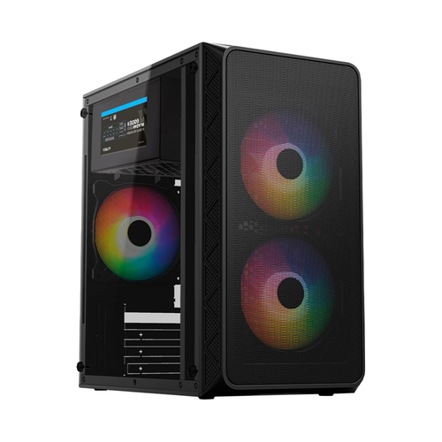 Gabinete Acteck Doom Pro Mesh GI730M Mini Tower, Fuente 600W, 3x Ventiladores, Negro