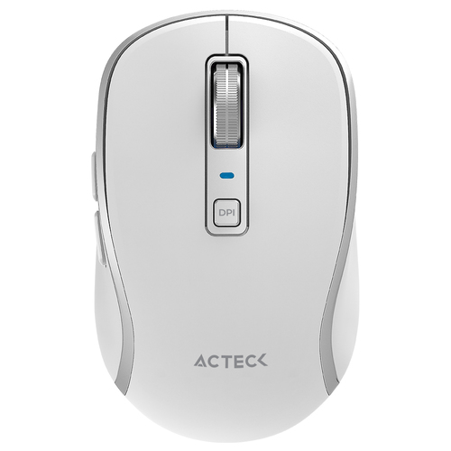 Mouse Acteck Optimize Trip Pro MI580 óptico, 6 Botones, 1600 dpi, Rf Inalámbrico + Bluetooth, 8 m, Blanco