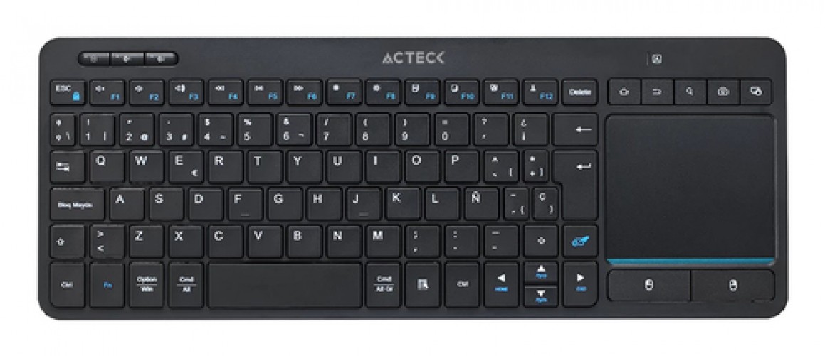 Teclado Inalambrico Acteck Inspire Smart TI707 con Touchpad, Bluetooth, Negro