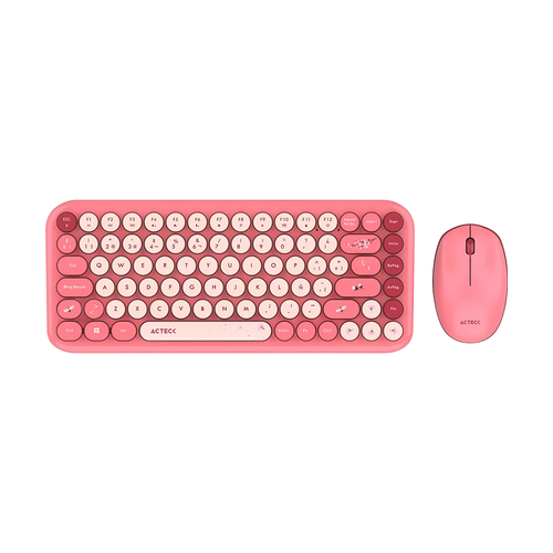 Teclado Inalámbrico Acteck Creator Chic K-colors MK480 Español, 65%, 10 m, Rosa