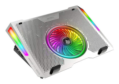 Base Enfriadora Acteck Froost Epic BE670 Hasta 15.6", Ventiladores 5, USB, Negro, Plata