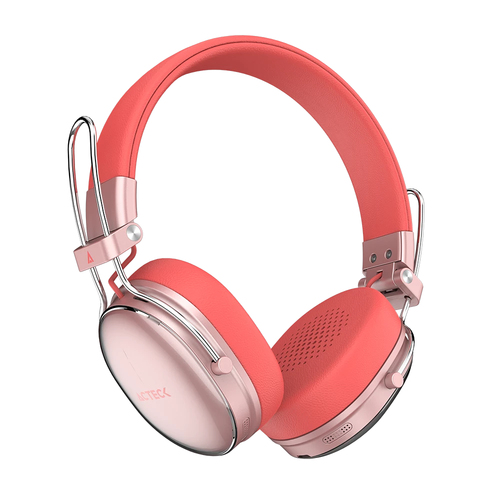Audifonos Acteck Luxe Chic HP710, Bluetooth, Microfono, Plegables, Rosa
