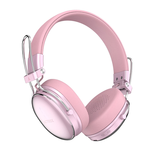 Audífonos Acteck AC-940900 Diadema, Inalámbrico, USB, Bluetooth, Rosa