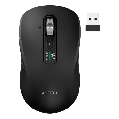 Mouse Acteck Virtuos Pro Air MI766 Optico, 9 Botones, 3200 dpi, Bluetooth, Negro