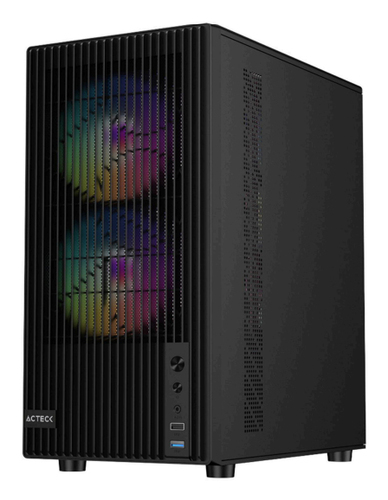 Gabinete Acteck AC-943819 Mini Tower, PSU No, Vent. 2x 120 mm, Vent. 1x 120 mm, Negro