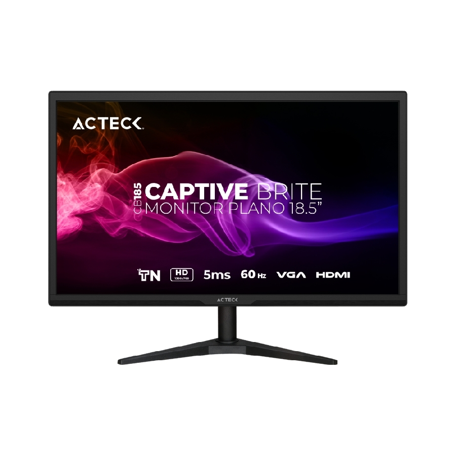 Monitor Acteck Captive Brite CB186 LED 18.5" HD, 60Hz, HDMI, Negro