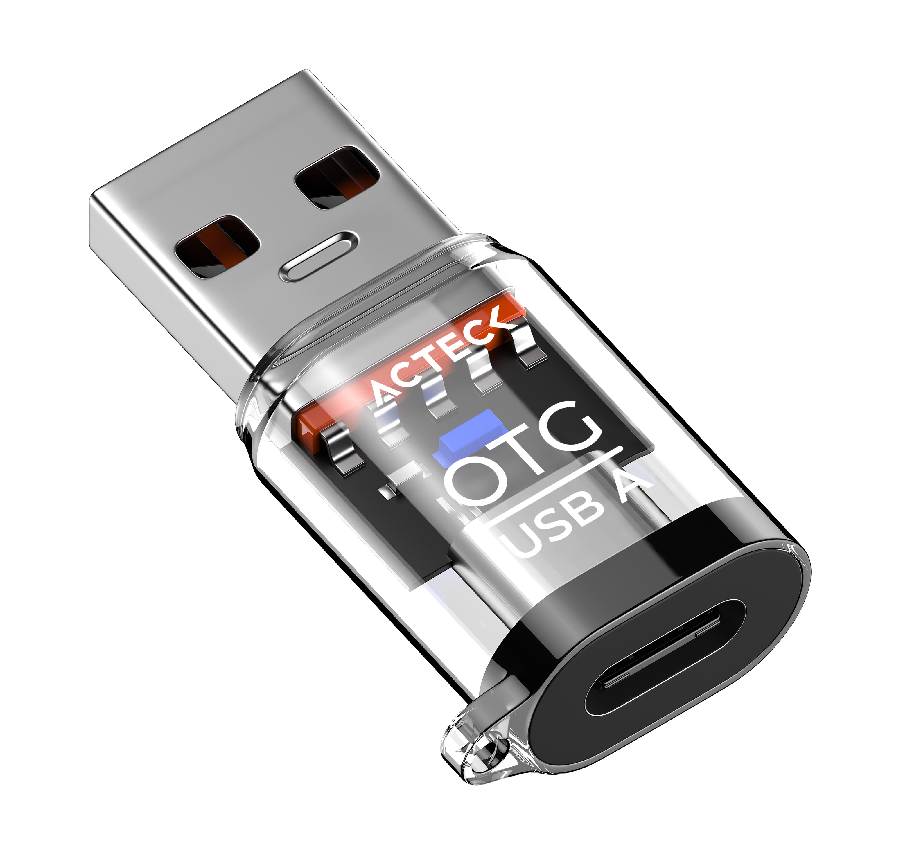 Adaptador USB Acteck Gatex Nano AN403A, USB-A a USB-C, 10 Gbps, Paquete 3 Pzas