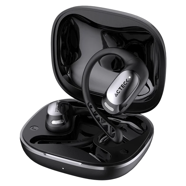 Audifonos Inalambricos Acteck Flow Open EF700, Ergonomicos, Bluetooth, Duracion 6 Hrs, Negro