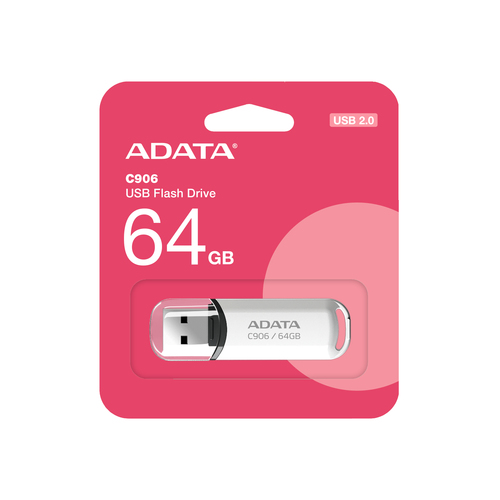 Memoria USB Adata C906 64GB USB Tipo A, 2.0, Color Blanco