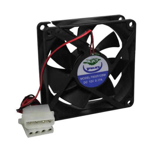 Ventilador Xcase para Gabinete, 12cm, Conector Molex 4 Pin, Color Negro