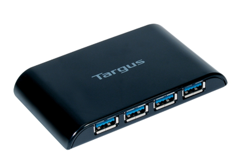 Hub Targus USB 3.0, 4 Puertos, Color Negro (ACH124US)