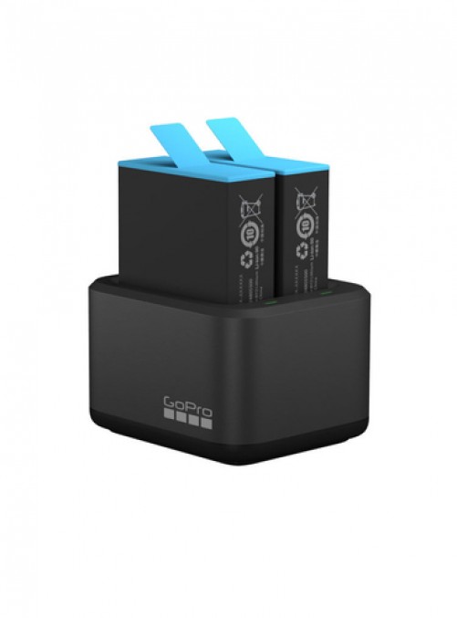 Accesorios Gopro ADDBD-001 Cargador de Baterías para Cámara, Montable en No Aplicable, Baterías Soportadas 2, con Pilas Incluidas, Compatibilidad HERO9 Black