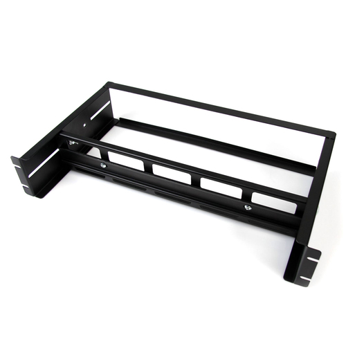 Riel Startech.com Tipo Riel de Estante, Color Negro, Material Acero, con Kit de Montaje, con Tornillos Incluidos, Capacidad del Rack 2U