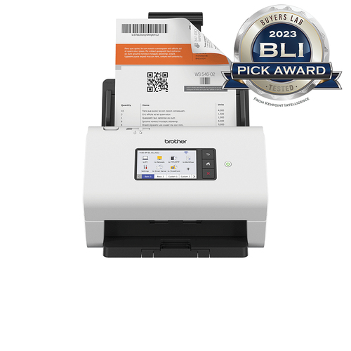 Escaner Brother ADS4900W de Escritorio Doble Cara, 60ppm, Pantalla Tactil de 4.3 Pulgadas, Conectividad Inalambrica, Ethernet y USB 3.0