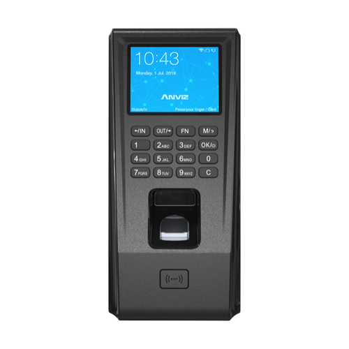 Control de Acceso y Asistencia Standalone, Capacidad para 3,000 Huellas o 3,000 Tarjetas, 50,000 Registros, Conexion WiFi , Tcp/IP, RS485, Wiegand, Relay In & Out, DC 12V, Tamper Alarm, Direct Loc...