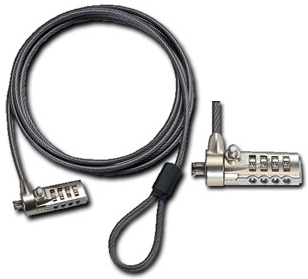 Candado de Seguridad Targus ASP61LA para Portátiles, 1.5 m, Combinaciones (+10.000), Negro