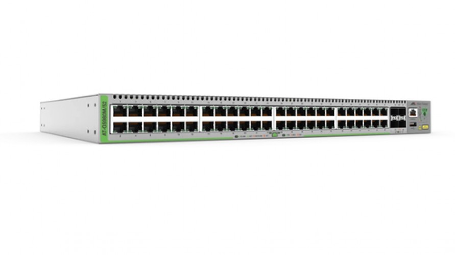 Switch Allied Telesis GS980M Gestionado, L3, RJ-45 48, Gigabit Ethernet (10/100/1000), 1U, Gris